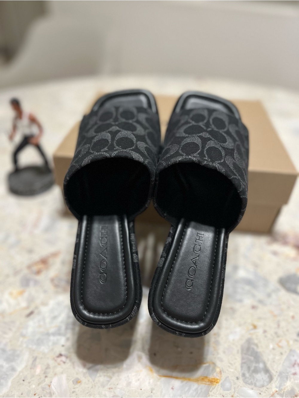 NIB Coach Phoebe Platform Sandal In Signature Denim size 9.5 - Picture 4 of 7